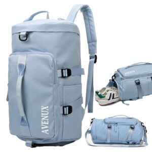 AVENUX 44L Polyester Gym Duffel Shoulder Bag for Women Men for Sports, Waterproof Dufflebag with Shoe and Wet Clothes Compartments Travel Backpack Workout...