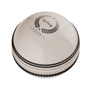 Lifelong Cricket Leather Ball | 4-Piece Hand-Stitched | Genuine Leather | Premium Lacquer Finish | High Abrasion Resistance | ICC Standard Weight 156g