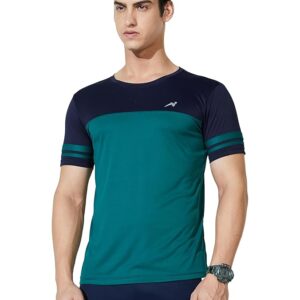 Amazon Brand - Symbol Men's Color Block Active Regular Fit T-Shirt