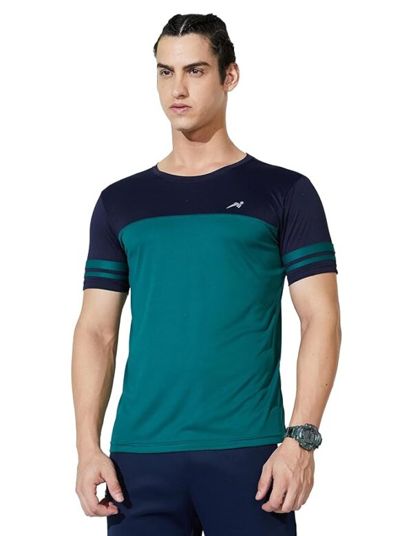 Amazon Brand - Symbol Men's Color Block Active Regular Fit T-Shirt